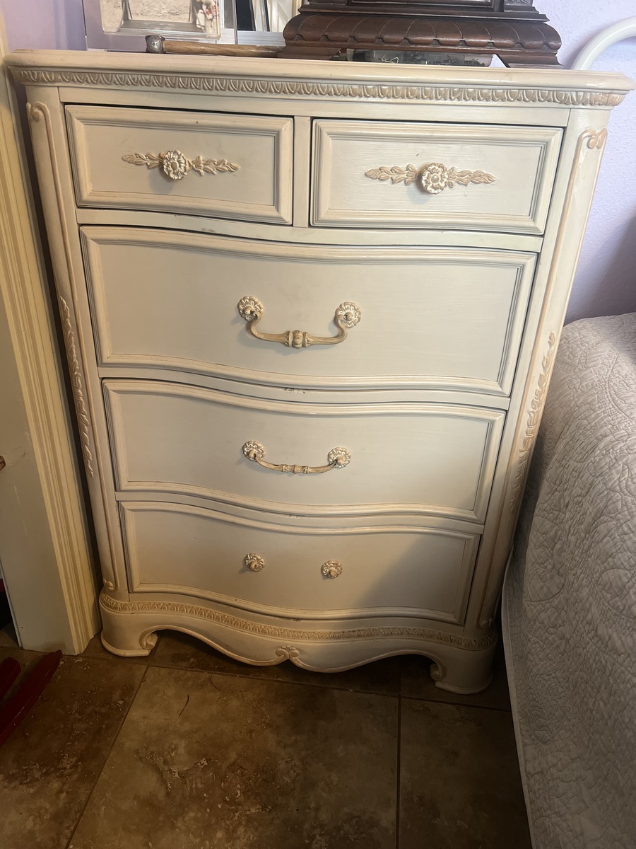 Solid wood painted dresser