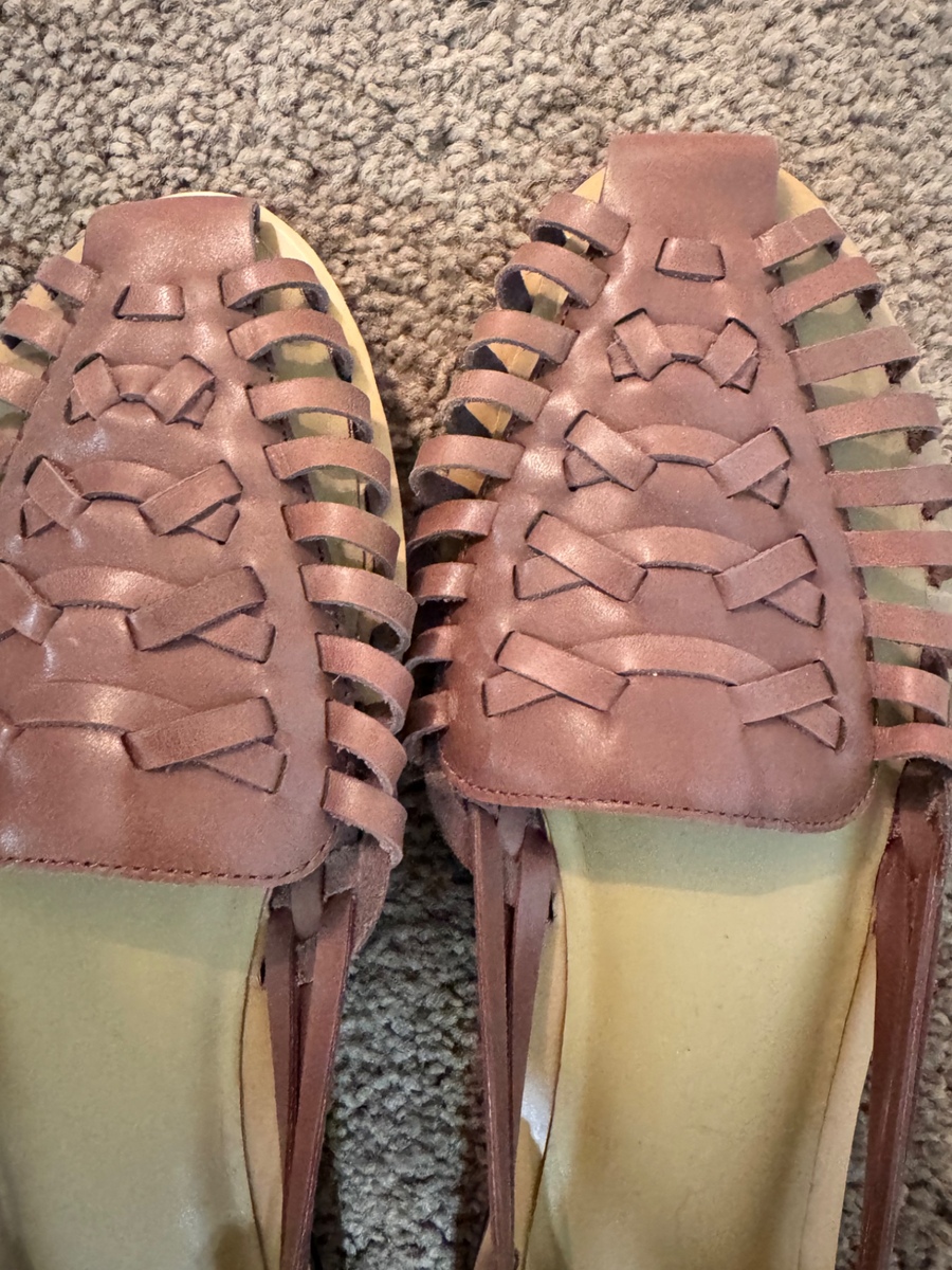Quince 100% leather Huarache shoes size 9 not worn, photo 5