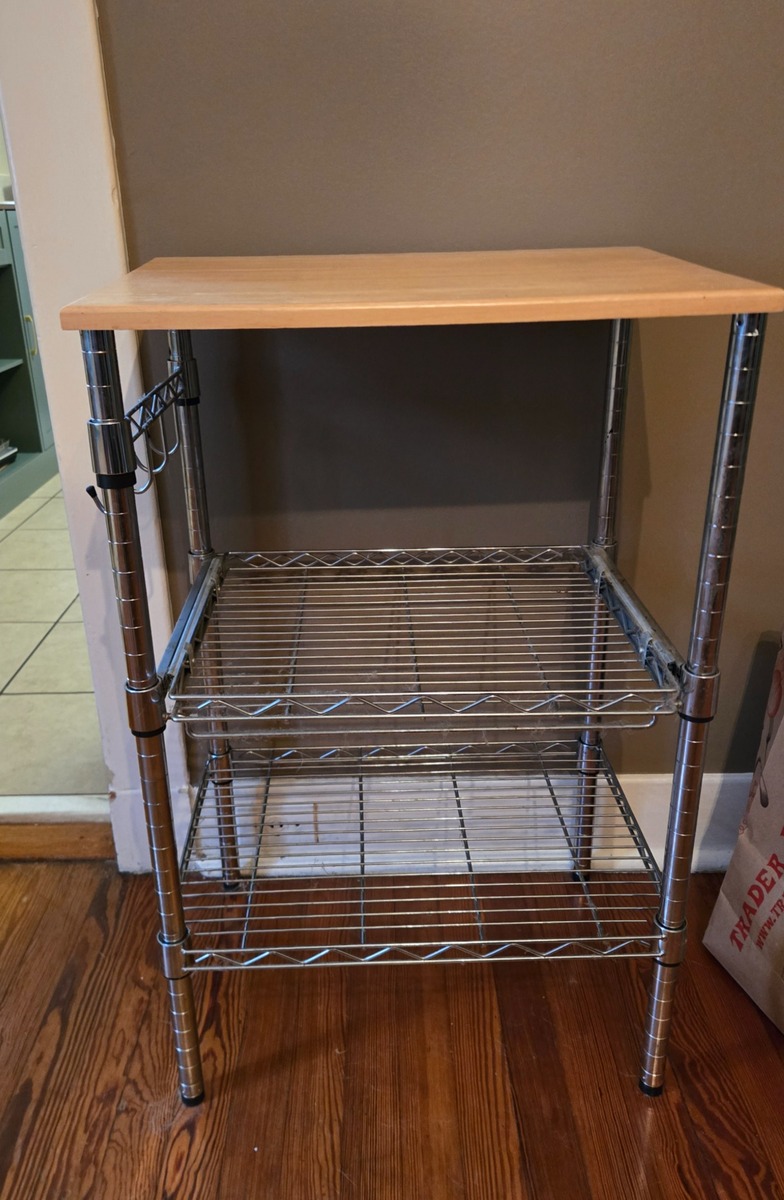 Metal and Wood Utility Shelf, photo 2