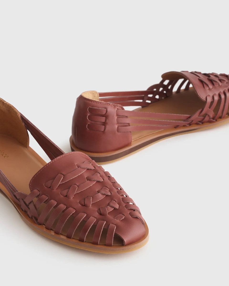 Quince 100% leather Huarache shoes size 9 not worn, photo 2