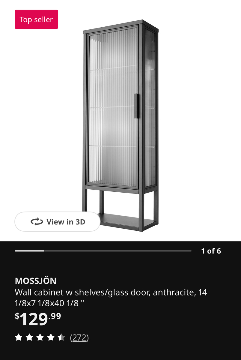 IKEA mossjon wall cabinet 