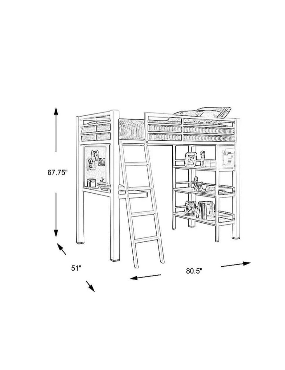 Twin loft bed *FRAME ONLY*, photo 2