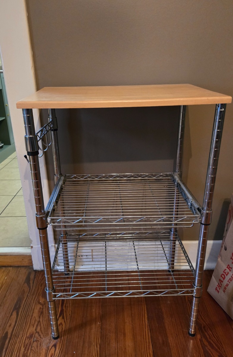 Metal and Wood Utility Shelf