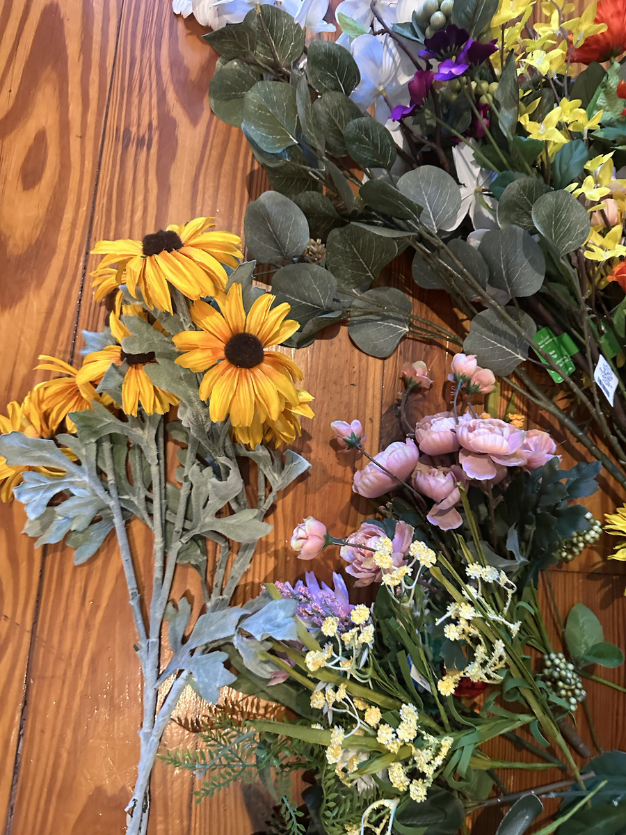 Lot of Silk Flowers