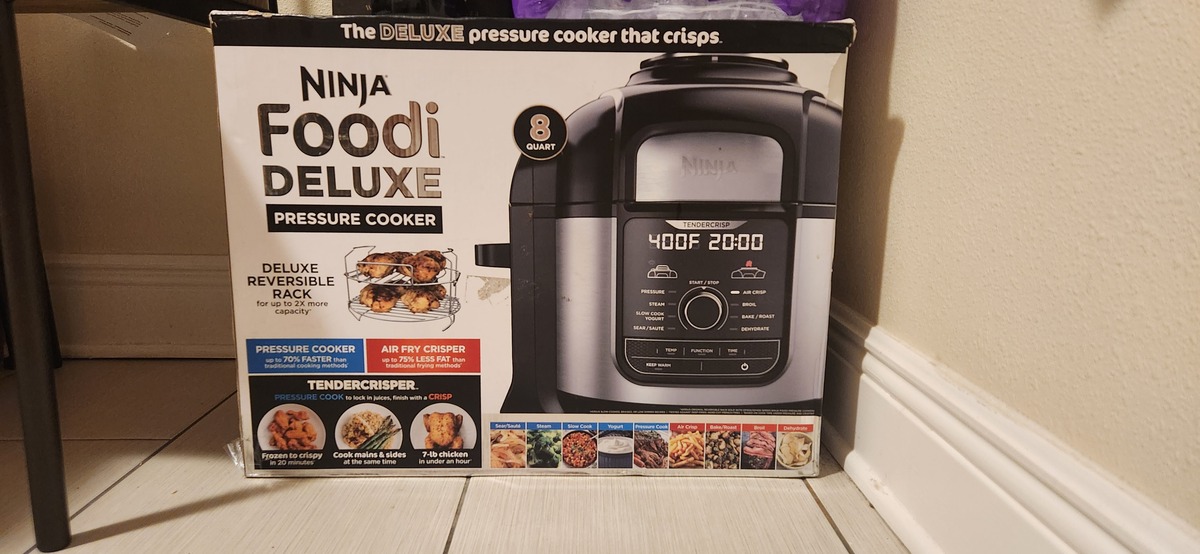 Ninja - Ninja Foodi 8qt. 9-in-1 Deluxe XL Pressure Cooker & Air Fryer - Stainless Steel/Black